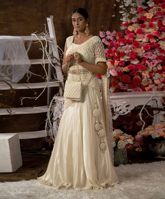 Ivory Embroidered Lehenga Set 1