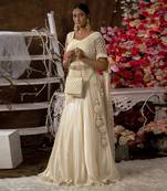Ivory Embroidered Lehenga Set