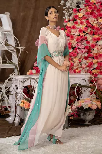 1 piece multicoloured kaftan