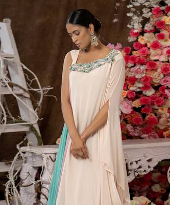 1 piece  multicoloured kaftan gown 3
