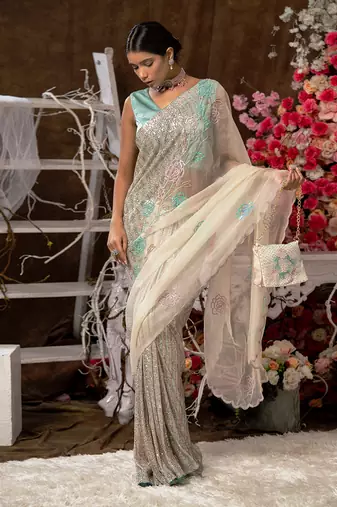 4 piece saree set