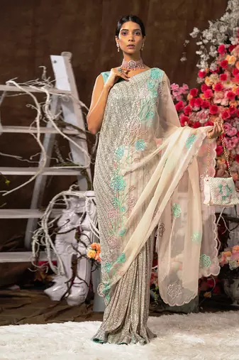 4 piece saree set