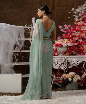 Mint Green Saree set 2