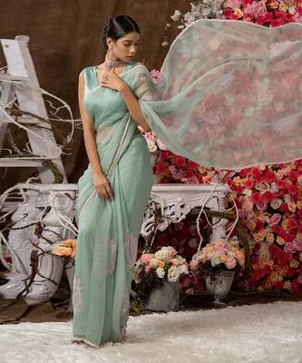 Mint Green Saree set 3