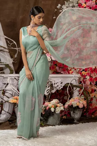 Mint Green Saree set