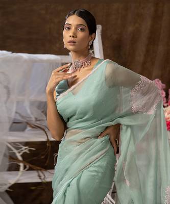 Mint Green Saree set 4