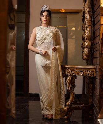 Ivory Saree Set 1