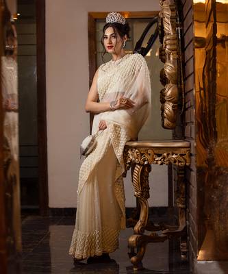 Ivory Saree Set 2