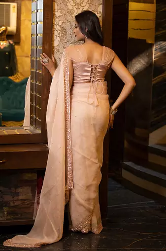 Embroidered Saree Set