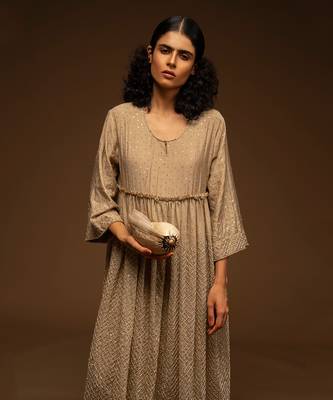 Shimmer Kurta DressHand Embroidered 5