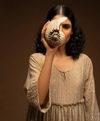 Shimmer Kurta DressHand Embroidered 6