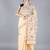 Fawn embroidered cotton saree with blouse