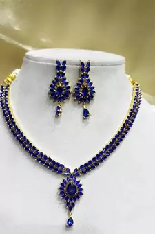 Blue necklaces