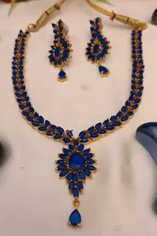 Blue necklaces
