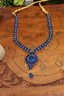 Blue necklaces