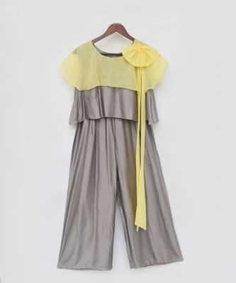Grey Satin Jumpsuit 1