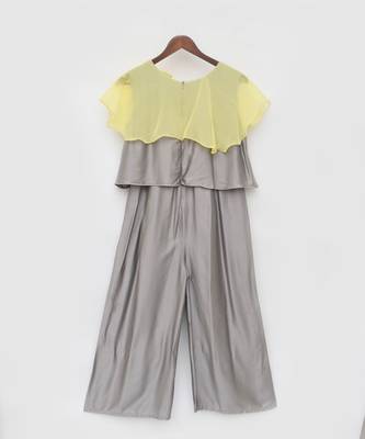 Grey Satin Jumpsuit 2