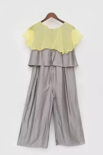 Grey Satin Jumpsuit