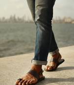 Paaduks Zoo Dark Brown Sandals For Men 