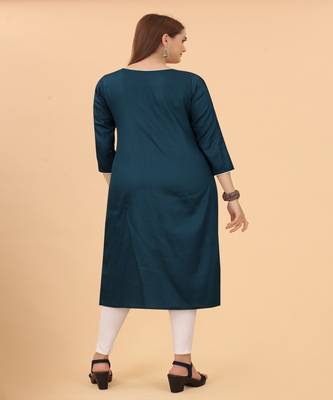 Ferozi Multi color embroidery Muslin A-Line with piping kurti 5