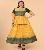 Growish Bandhni Print with Sequance Embroidery Designer Gown