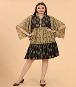 Growish Green Capsule Foli print Indo Western Style Dress