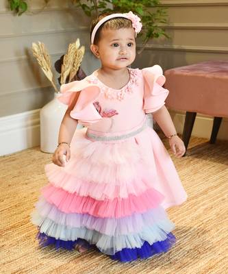 Pink Lycra Dress and Net Frills Trail 1