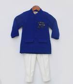 Blue Bandgala and Off white Pant