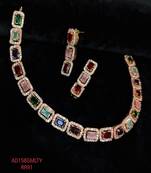 American Diamond Necklace Set For Women