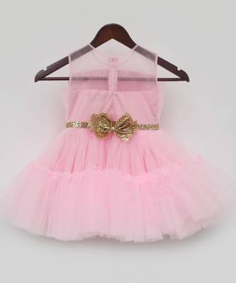 Pink Net Frock 2