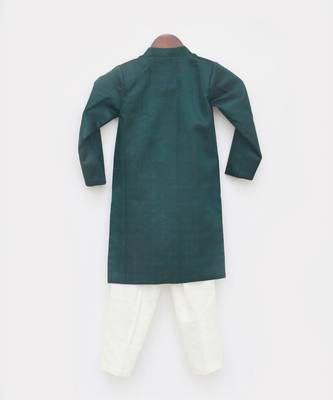 Green Silk Ajkan and Pant 5