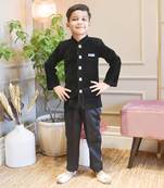 Black Velvet Bandgala and Pant