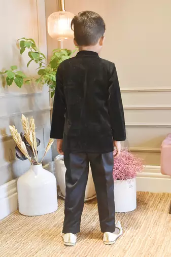 Black Velvet Bandgala and Pant