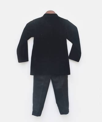 Black Velvet Bandgala and Pant 5