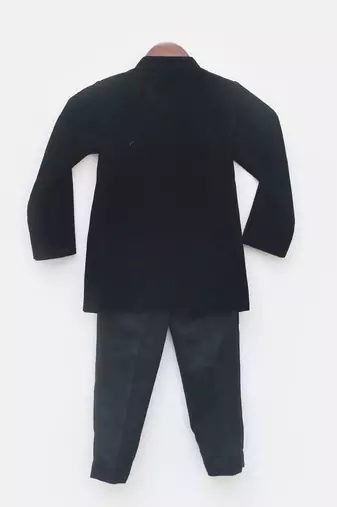 Black Velvet Bandgala and Pant