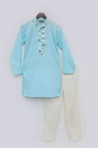 Blue Silk Kurta and Pant