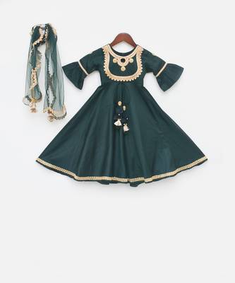 Green Silk Anarkali 2
