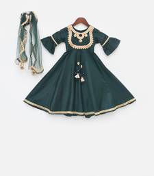 Green Silk Anarkali