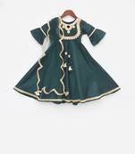 Green Silk Anarkali