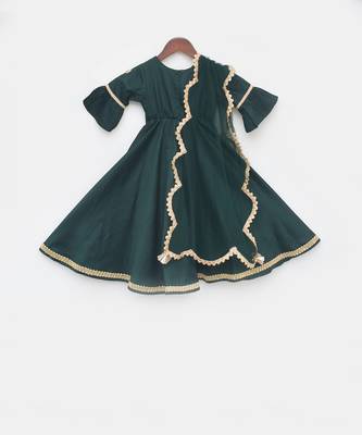 Green Silk Anarkali 3