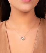 Green Amethyst And Diamond Heart Pendant In 14KT Yellow Gold