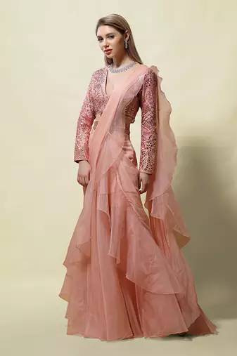 Pink Rati draped Saree