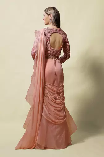 Pink Rati draped Saree