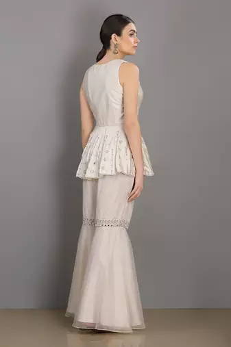 Ehtimaam Ivory gharara Set