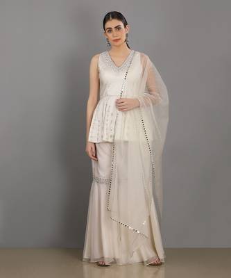 Ehtimaam Ivory gharara Set 1