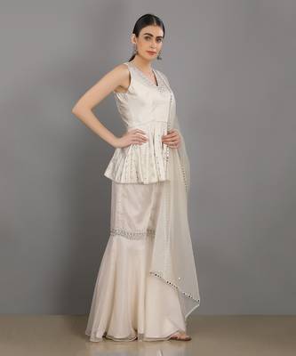 Ehtimaam Ivory gharara Set 3