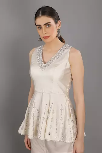 Ehtimaam Ivory gharara Set