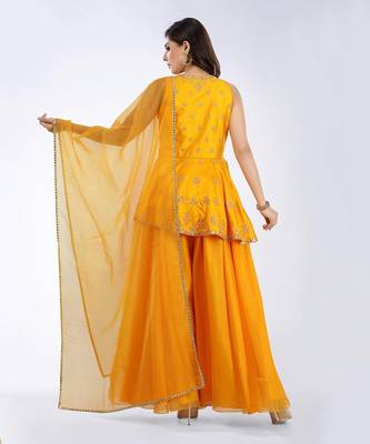 Fazeen Orange Sharara Set 2