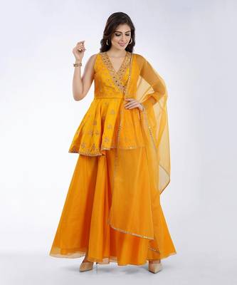Fazeen Orange Sharara Set 1