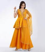 Fazeen Orange Sharara Set
